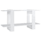 Boekenkast 100X30X51 Cm Bewerkt Hout Hoogglans Wit