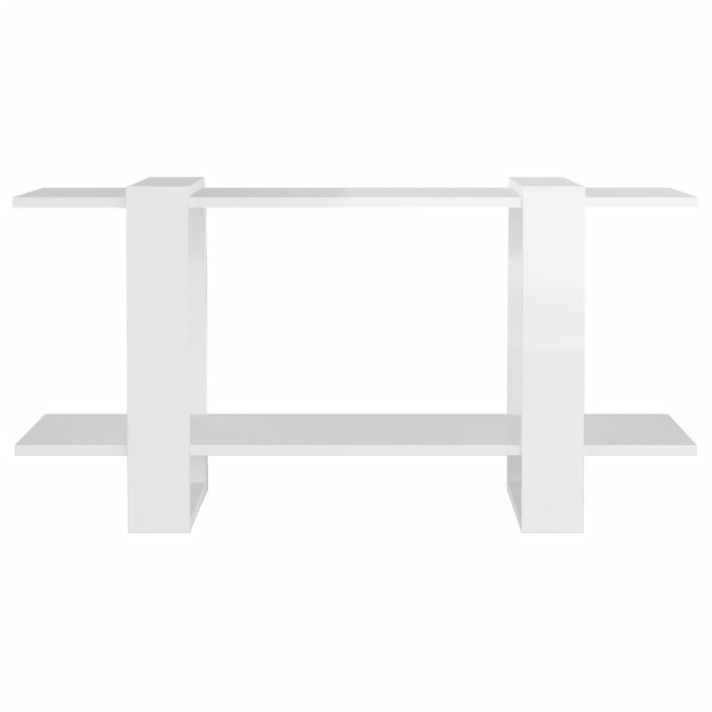 Boekenkast 100X30X51 Cm Bewerkt Hout Hoogglans Wit
