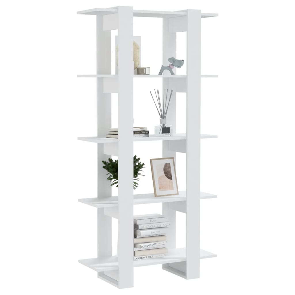 Boekenkast/Kamerscherm 80X30X160 Cm Bewerkt Hout Wit