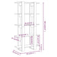 Boekenkast/Kamerscherm 80X30X160 Cm Bewerkt Hout Wit
