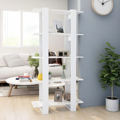 Boekenkast/Kamerscherm 80X30X160 Cm Bewerkt Hout Wit