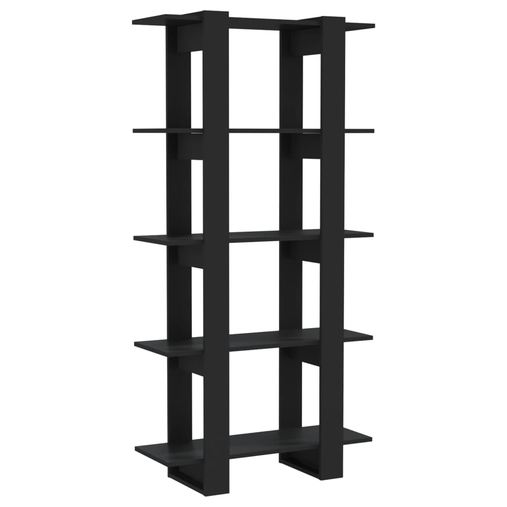 Boekenkast/Kamerscherm 80X30X160 Cm Spaanplaat Zwart