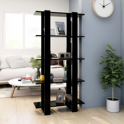 Boekenkast/Kamerscherm 80X30X160 Cm Spaanplaat Zwart