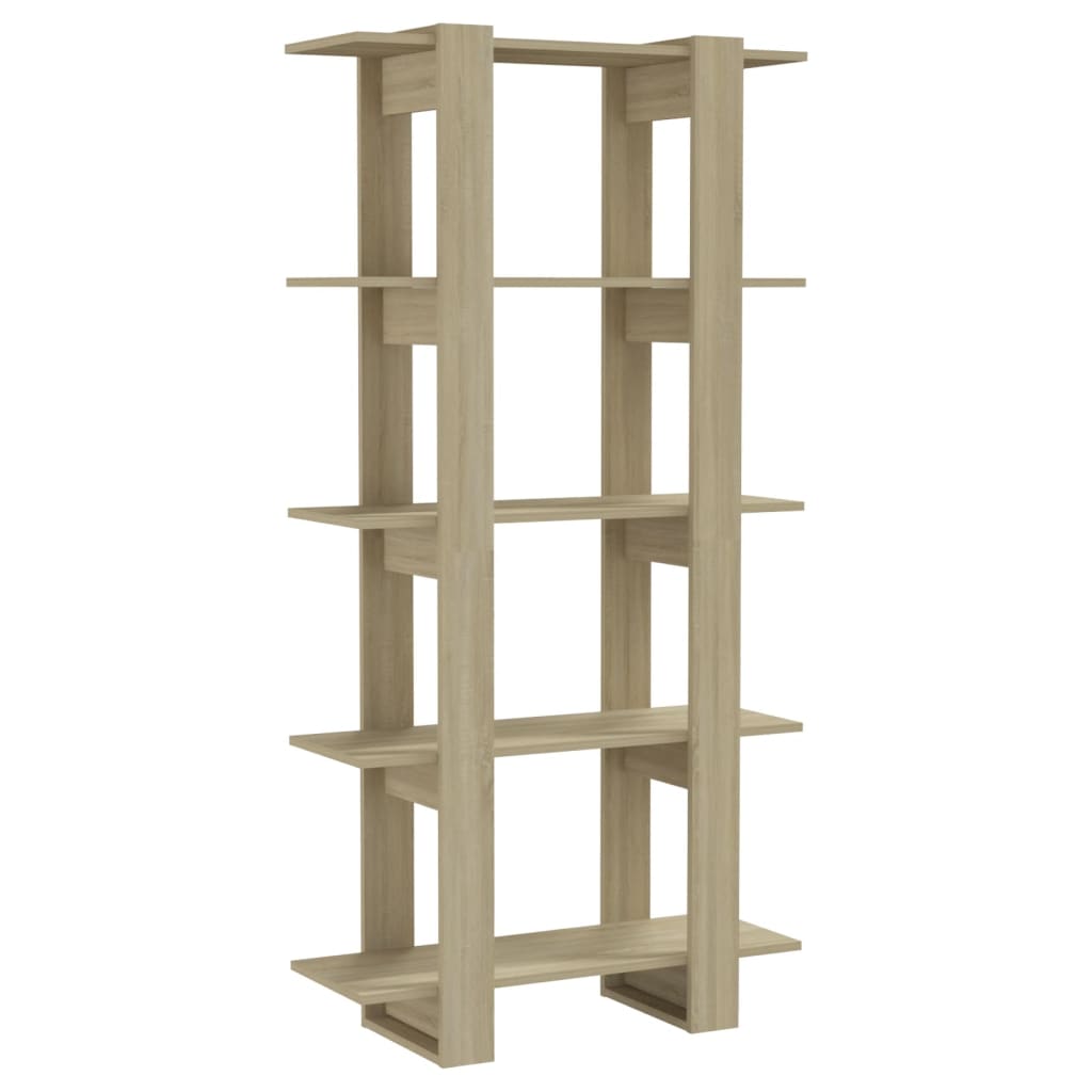 Boekenkast/Kamerscherm 80X30X160 Cm Spaanplaat Sonoma Eiken