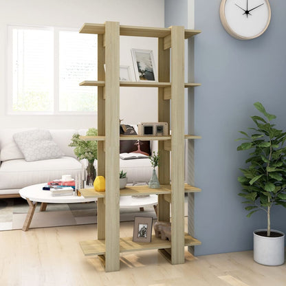 Boekenkast/Kamerscherm 80X30X160 Cm Spaanplaat Sonoma Eiken