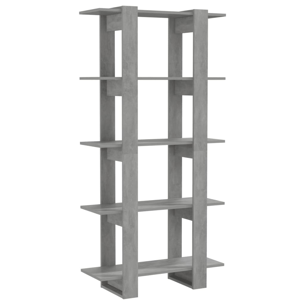 Boekenkast/Kamerscherm 80X30X160 Cm Spaanplaat Betongrijs