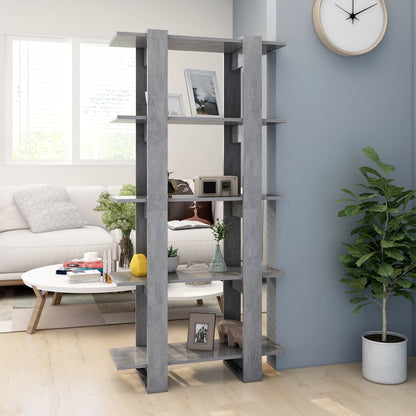 Boekenkast/Kamerscherm 80X30X160 Cm Spaanplaat Betongrijs