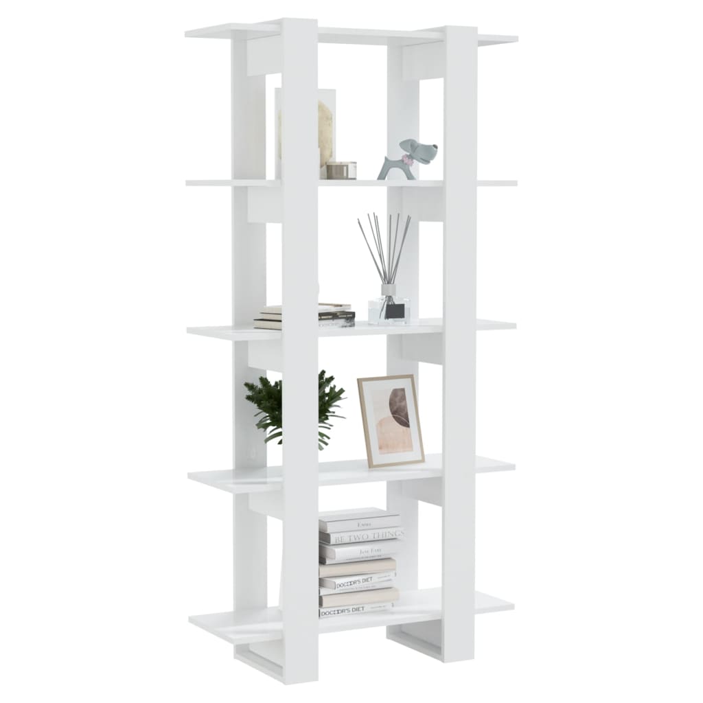 Boekenkast/Kamerscherm 80X30X160 Cm Hoogglans Wit