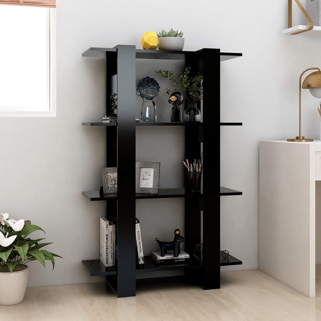 Boekenkast/Kamerscherm 80X30X123,5 Zwart