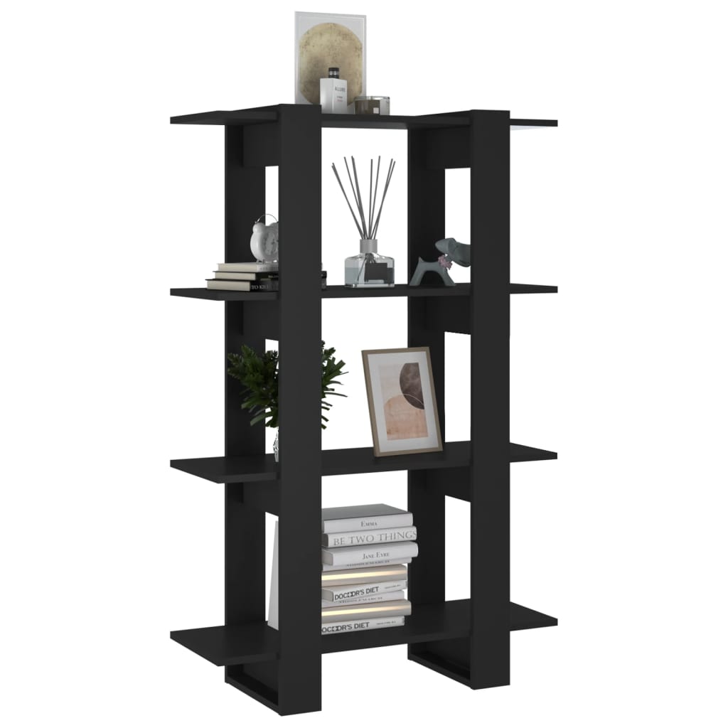 Boekenkast/Kamerscherm 80X30X123,5 Zwart