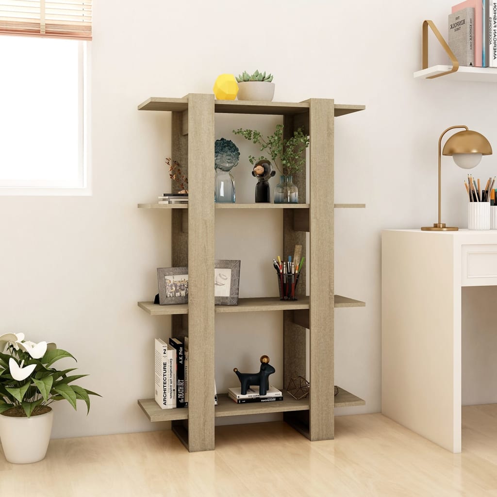 Boekenkast/Kamerscherm 80X30X123,5 Cm Sonoma Eikenkleurig