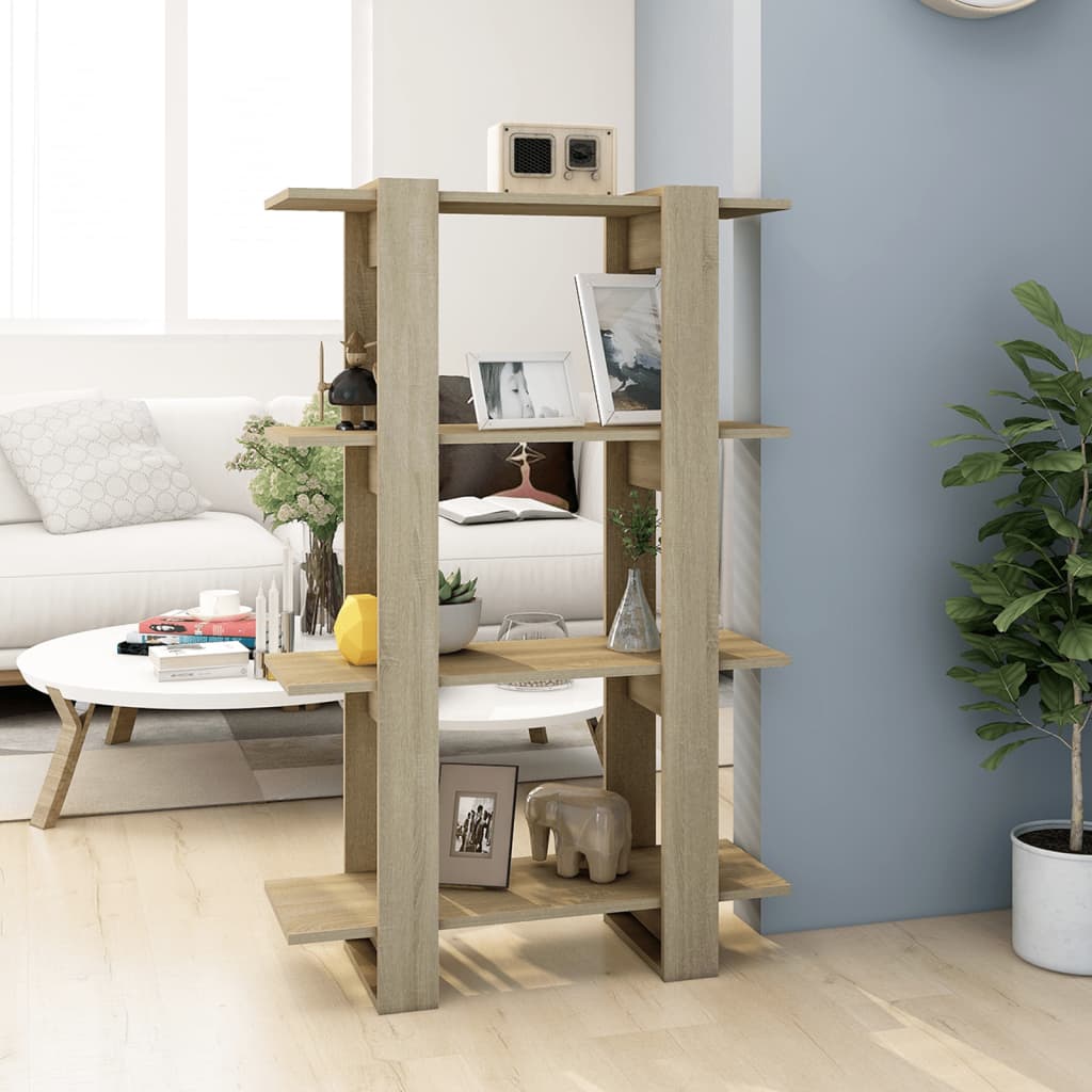 Boekenkast/Kamerscherm 80X30X123,5 Cm Sonoma Eikenkleurig