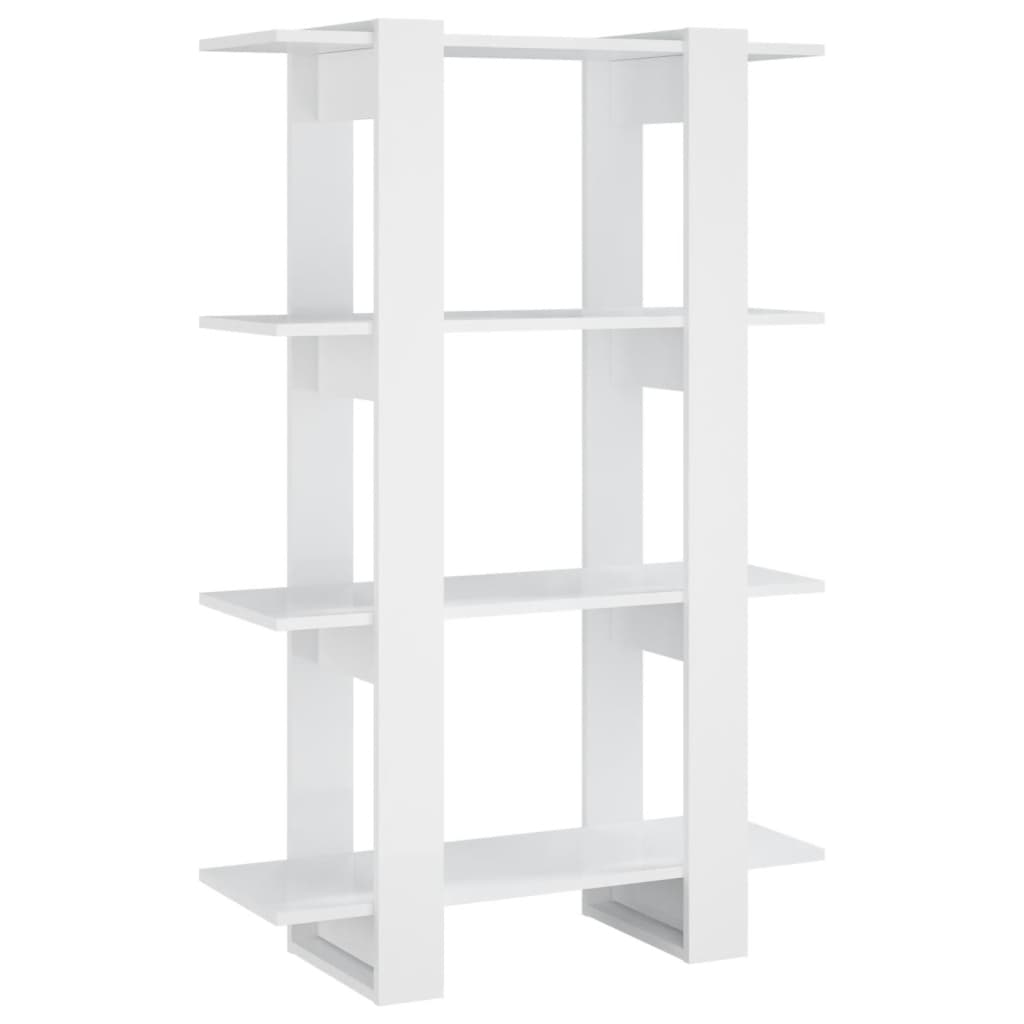 Boekenkast/Kamerscherm 80X30X123,5 Hoogglans Wit