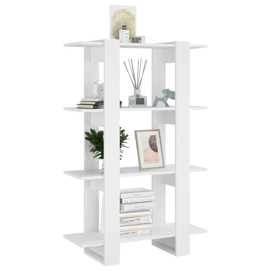 Boekenkast/Kamerscherm 80X30X123,5 Hoogglans Wit