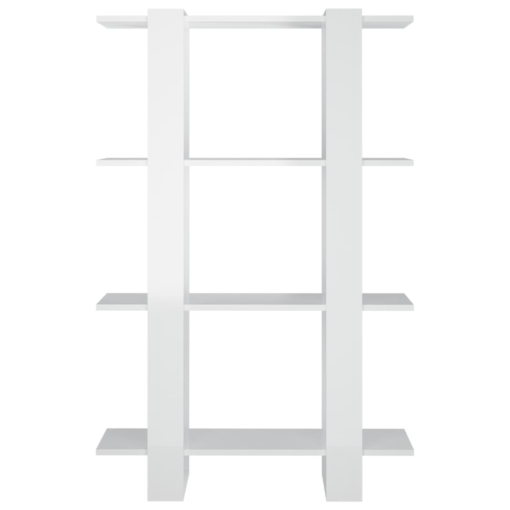 Boekenkast/Kamerscherm 80X30X123,5 Hoogglans Wit