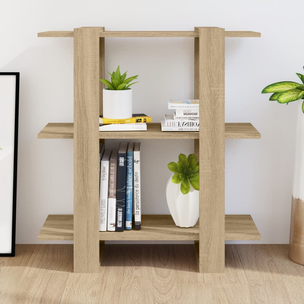 Boekenkast/Kamerscherm 80X30X87 Cm Sonoma Eikenkleurig