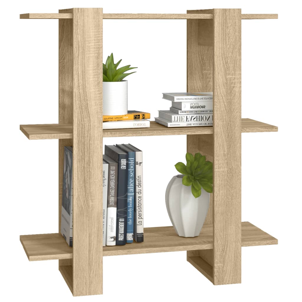 Boekenkast/Kamerscherm 80X30X87 Cm Sonoma Eikenkleurig