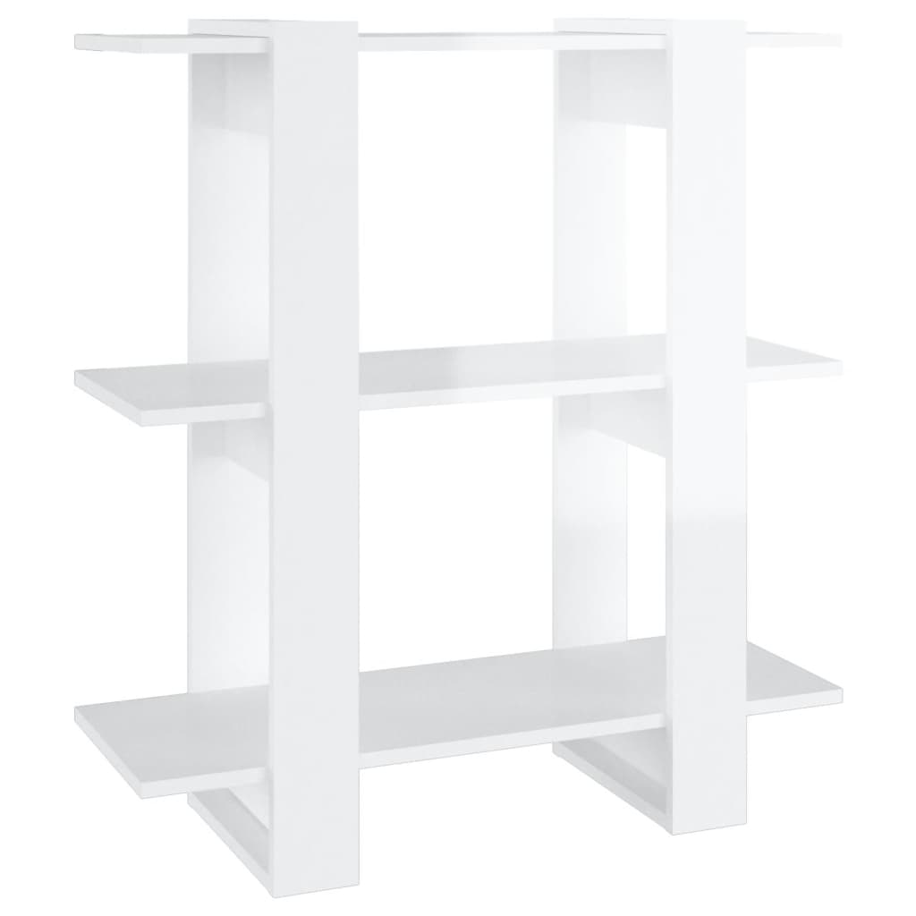 Boekenkast/Kamerscherm 80X30X87 Cm Hoogglans Wit