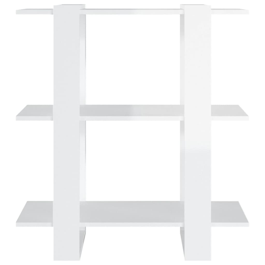 Boekenkast/Kamerscherm 80X30X87 Cm Hoogglans Wit