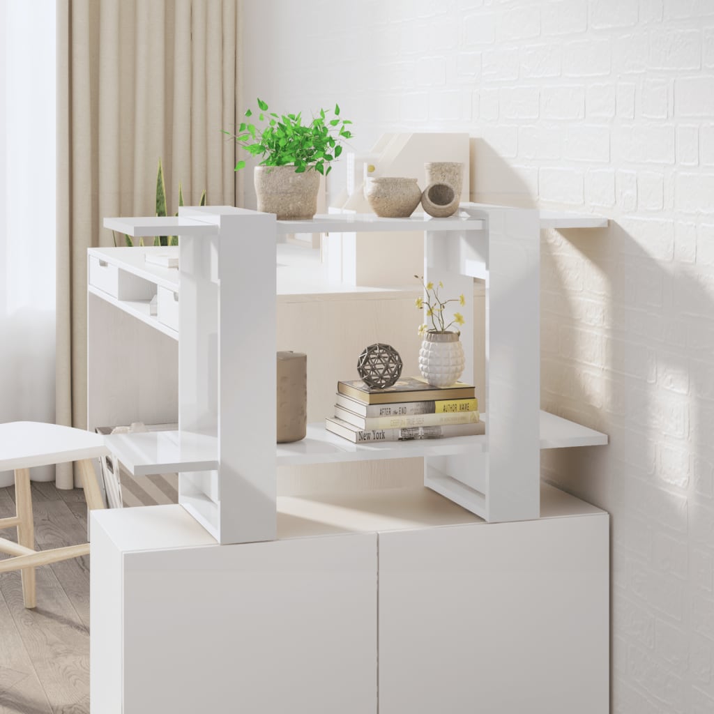 Boekenkast/Kamerscherm 80X30X51 Cm Hoogglans Wit