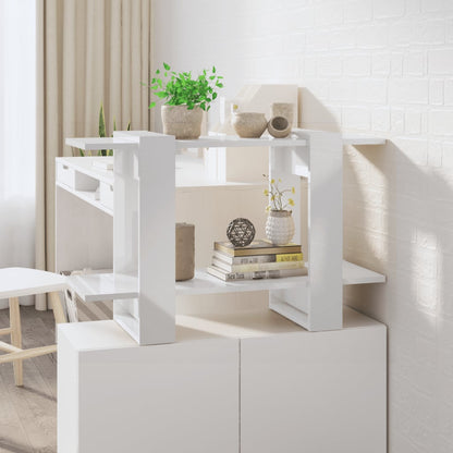 Boekenkast/Kamerscherm 80X30X51 Cm Hoogglans Wit