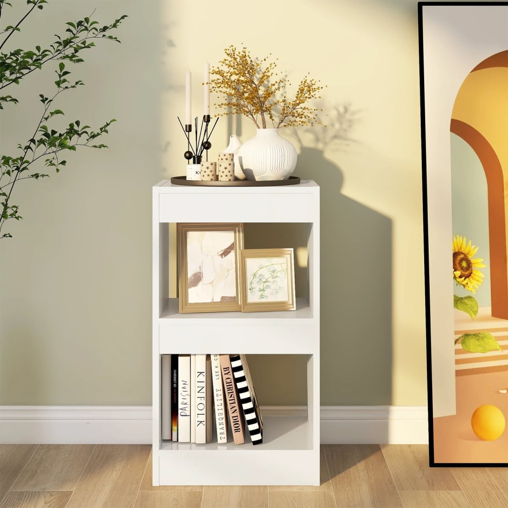 Boekenkast/Kamerscherm 40X30X72 Cm Hoogglans Wit