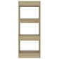 Boekenkast/Kamerscherm 40X30X103 Cm Spaanplaat Sonoma Eiken