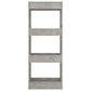 Boekenkast/Kamerscherm 40X30X103 Cm Spaanplaat Betongrijs