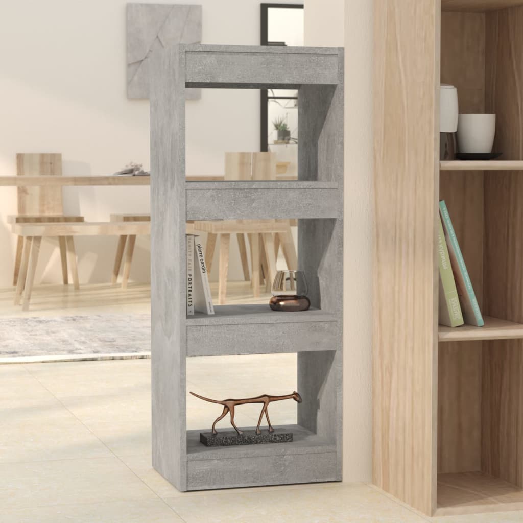 Boekenkast/Kamerscherm 40X30X103 Cm Spaanplaat Betongrijs