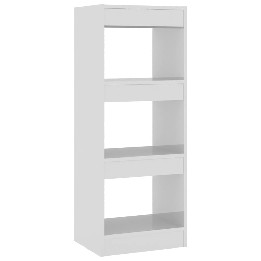 Boekenkast/Kamerscherm 40X30X103 Cm Spaanplaat Hoogglans Wit