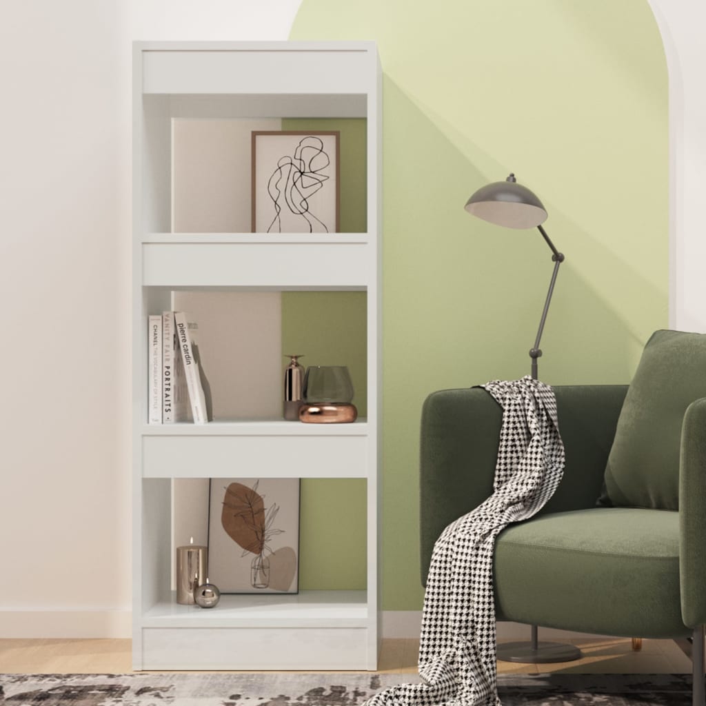 Boekenkast/Kamerscherm 40X30X103 Cm Spaanplaat Hoogglans Wit