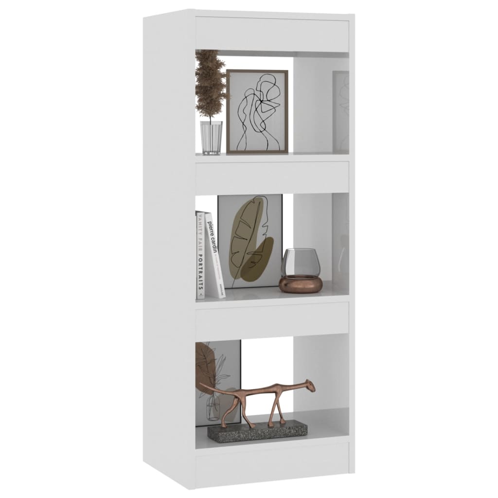Boekenkast/Kamerscherm 40X30X103 Cm Spaanplaat Hoogglans Wit