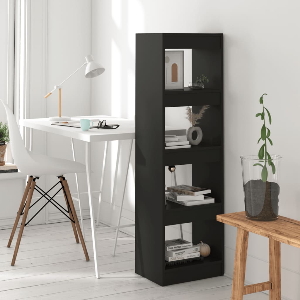 Boekenkast/Kamerscherm 40X30X135 Cm Zwart
