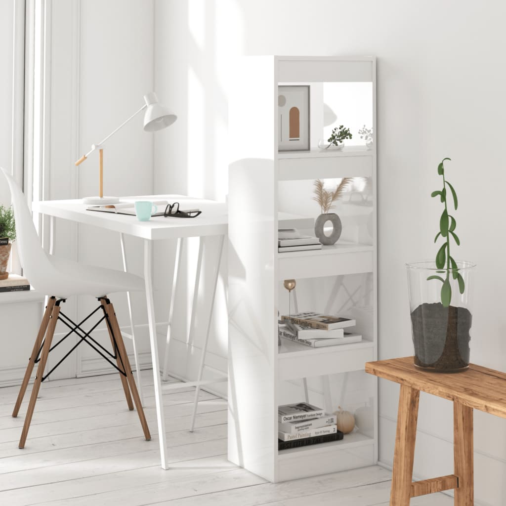 Boekenkast/Kamerscherm 40X30X135 Cm Hoogglans Wit