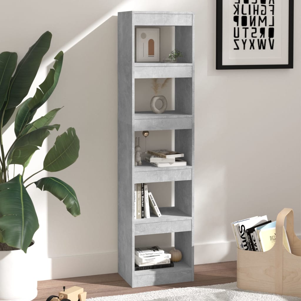 Boekenkast/Kamerscherm 40X30X166 Cm Betongrijs