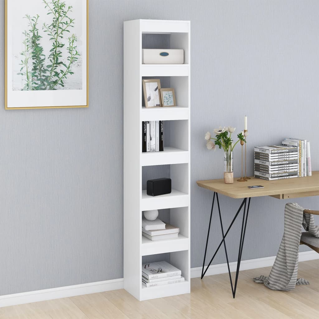 Boekenkast/Kamerscherm 40X30X198 Cm Wit
