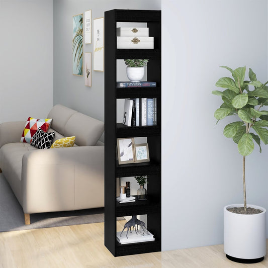 Boekenkast/Kamerscherm 40X30X198 Cm Zwart