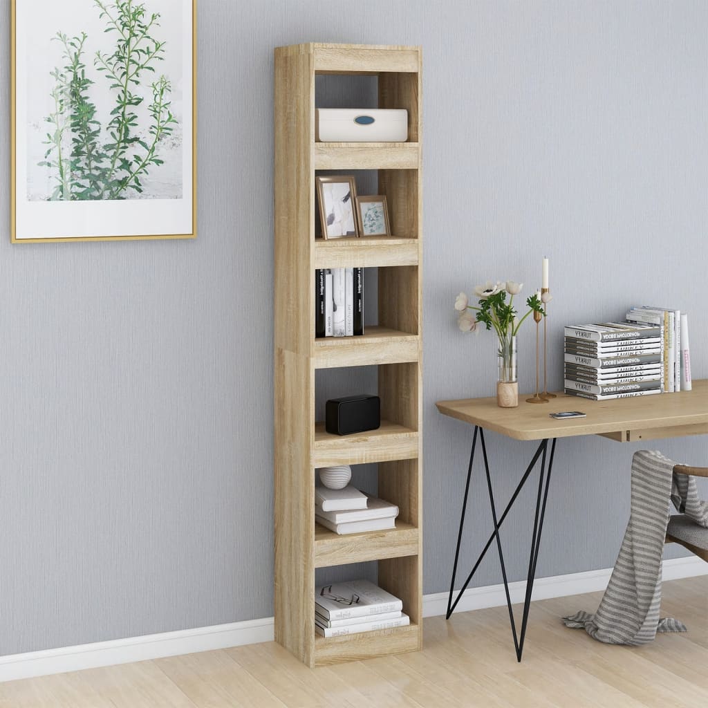 Boekenkast/Kamerscherm 40X30X198 Cm Sonoma Eikenkleurig