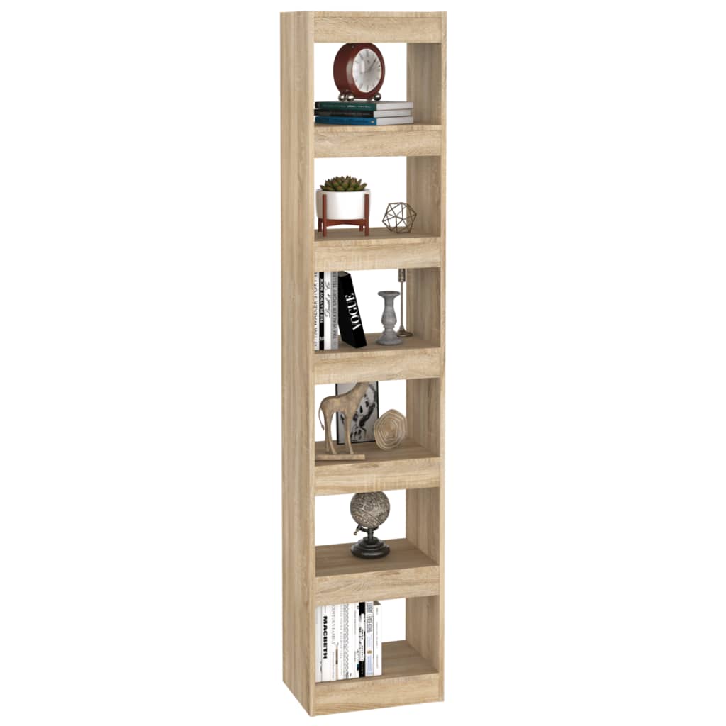 Boekenkast/Kamerscherm 40X30X198 Cm Sonoma Eikenkleurig