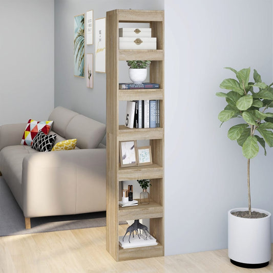 Boekenkast/Kamerscherm 40X30X198 Cm Sonoma Eikenkleurig