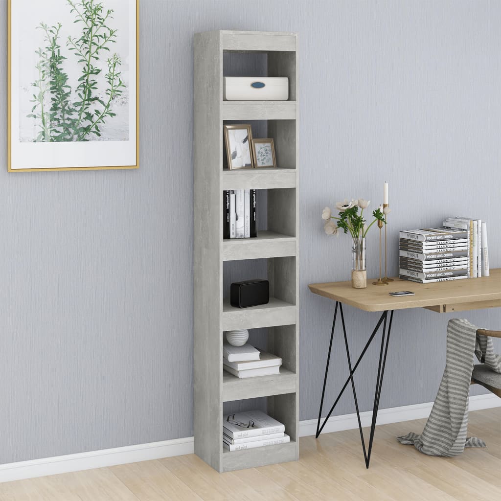 Boekenkast/Kamerscherm 40X30X198 Cm Betongrijs