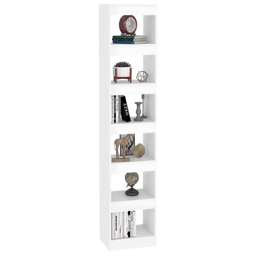 Boekenkast/Kamerscherm 40X30X198 Cm Hoogglans Wit