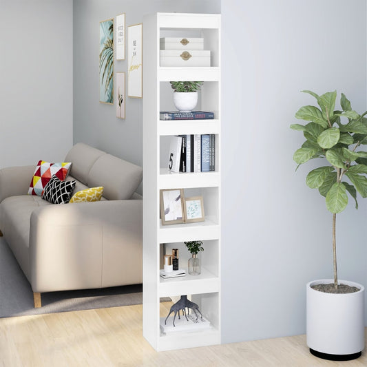 Boekenkast/Kamerscherm 40X30X198 Cm Hoogglans Wit