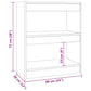 Boekenkast/Kamerscherm 60X30X72 Cm Wit