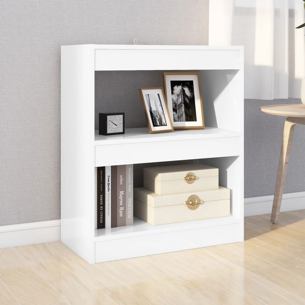Boekenkast/Kamerscherm 60X30X72 Cm Hoogglans Wit