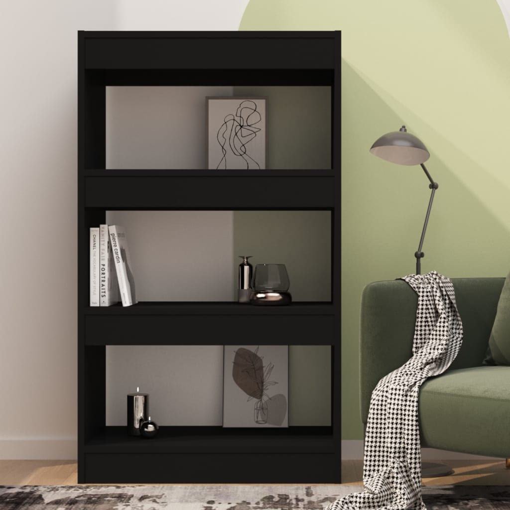 Boekenkast/Kamerscherm 60X30X103 Cm Spaanplaat Zwart