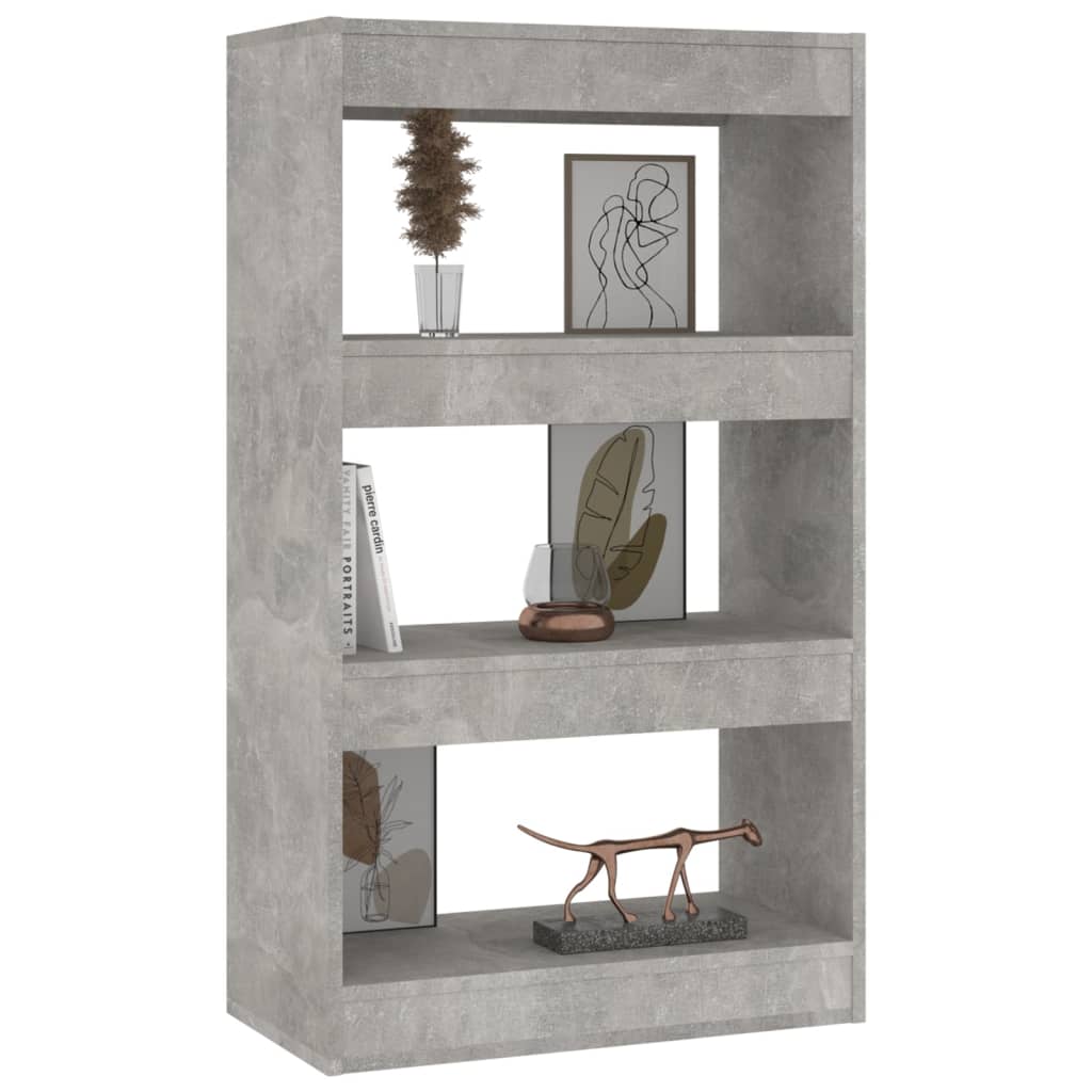 Boekenkast/Kamerscherm 60X30X103 Cm Spaanplaat Betongrijs