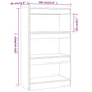Boekenkast/Kamerscherm 60X30X103 Cm Spaanplaat Betongrijs