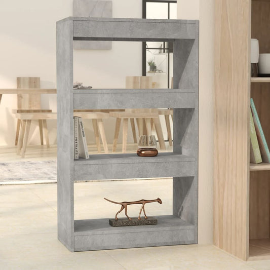 Boekenkast/Kamerscherm 60X30X103 Cm Spaanplaat Betongrijs