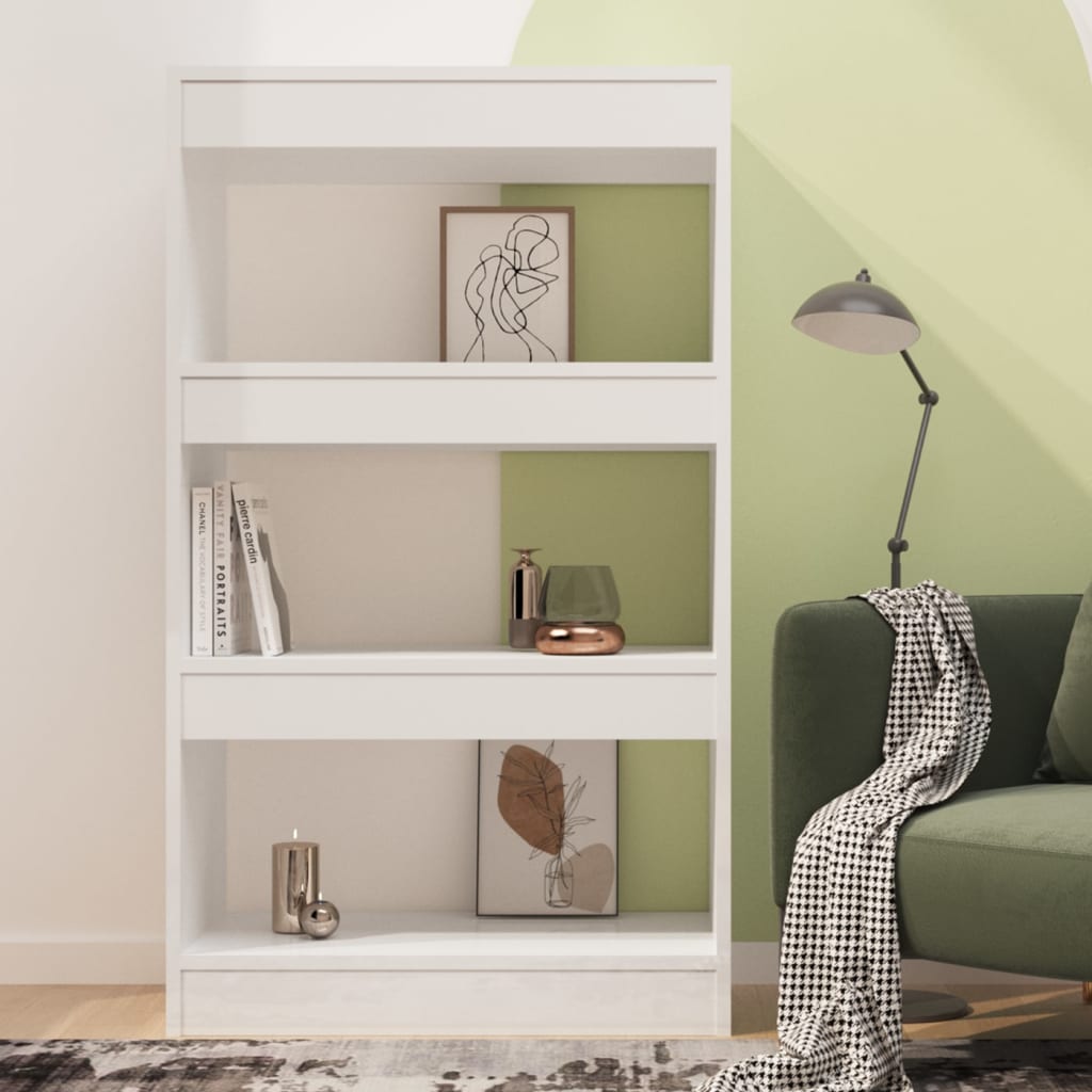 Boekenkast/Kamerscherm 60X30X103 Cm Spaanplaat Hoogglans Wit